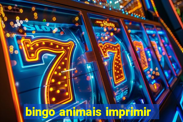 bingo animais imprimir