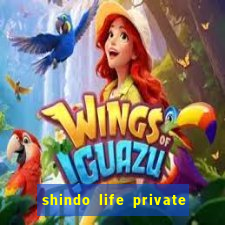 shindo life private server codes