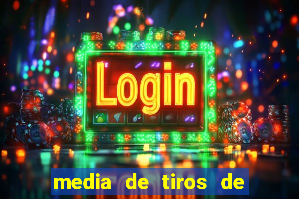 media de tiros de meta por jogo