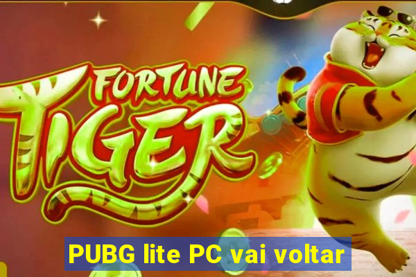 PUBG lite PC vai voltar